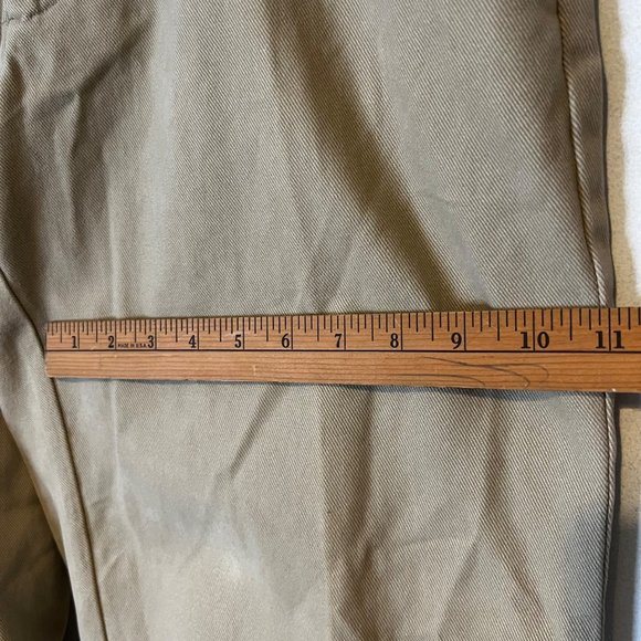 NEW St Johns Bay Pants Sueded Twill Khaki Flat Front Relaxed Mens Size 34 x 29 - Picture 7 of 12